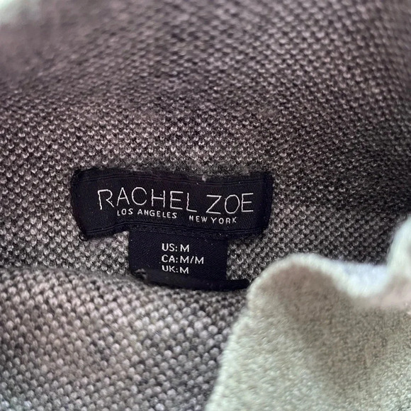 Plaid Rachel Zoe plaid green Mockneck  sweater size medium - Picture 6 of 7